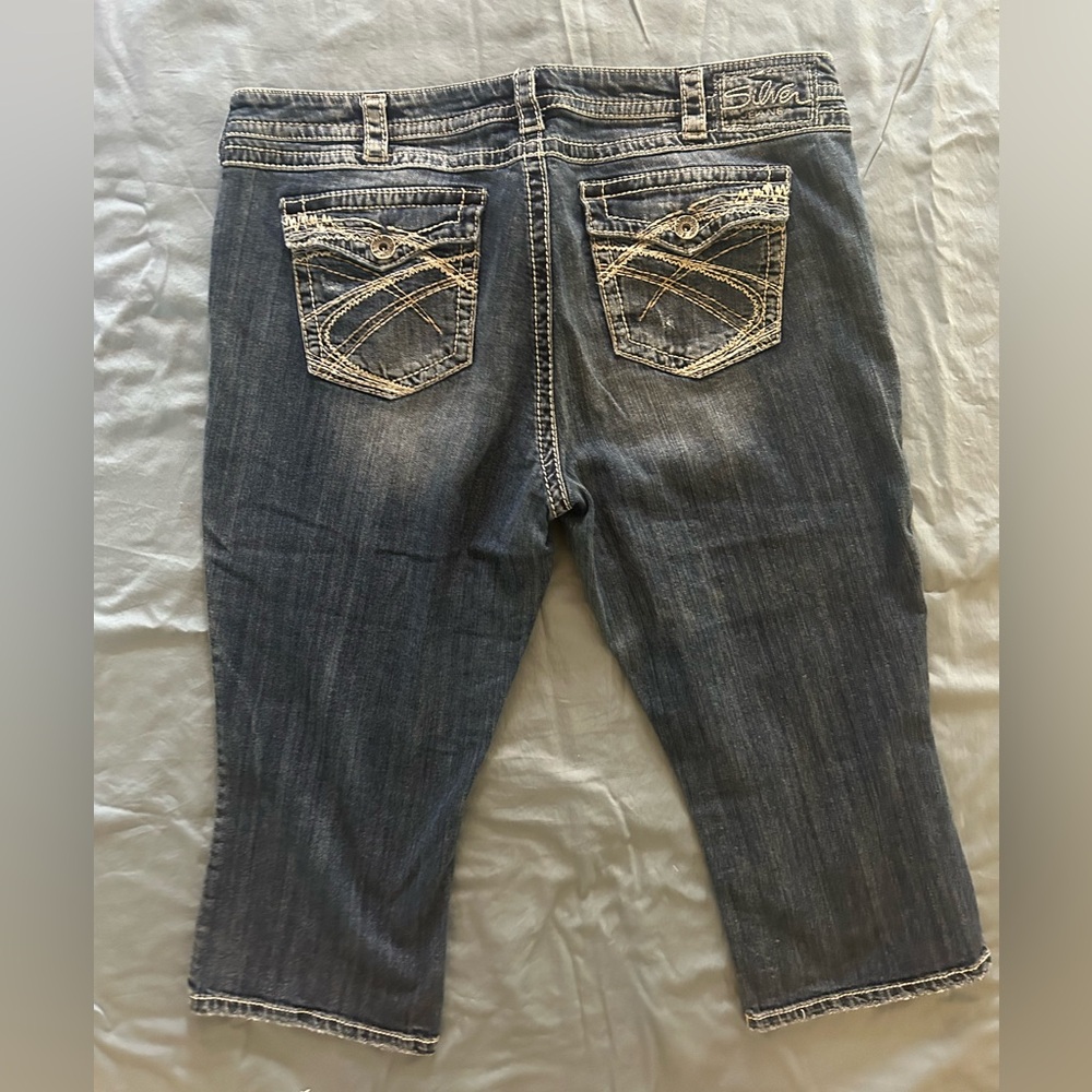 Silver Suki Jean Capris